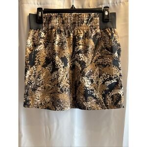 GAP Women's Lined Multi-Colored Skirt S W/Pockets Wide Waistband Pull On‎